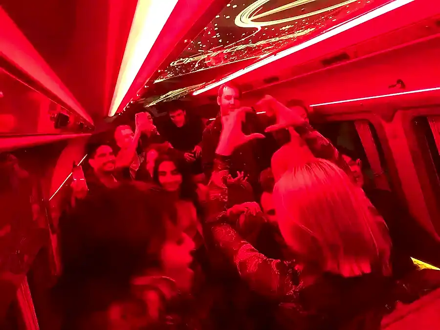 People in Party Bus